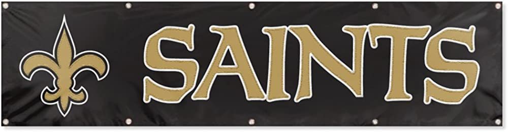 New Orleans Saints Huge 8x2 Feet Banner Flag Metal Grommets