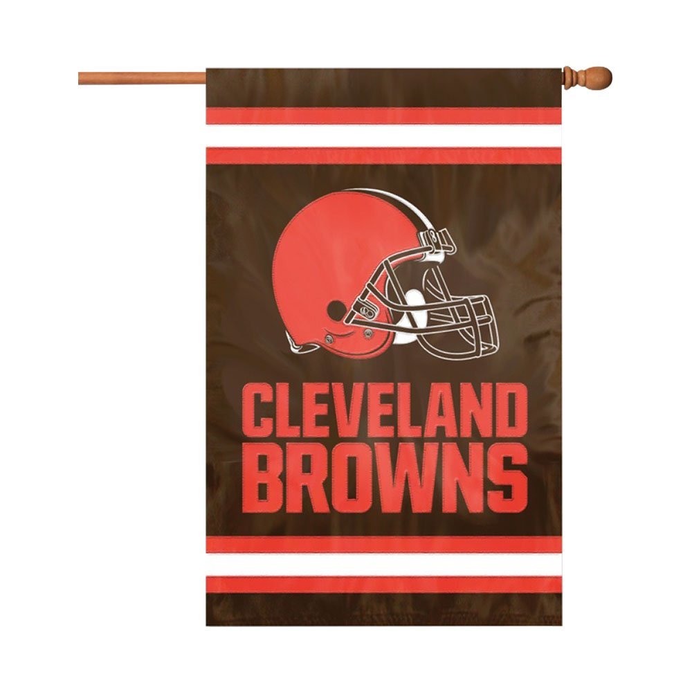 Cleveland Browns Premium Double Sided Banner Flag, Applique, 28x44 Inch