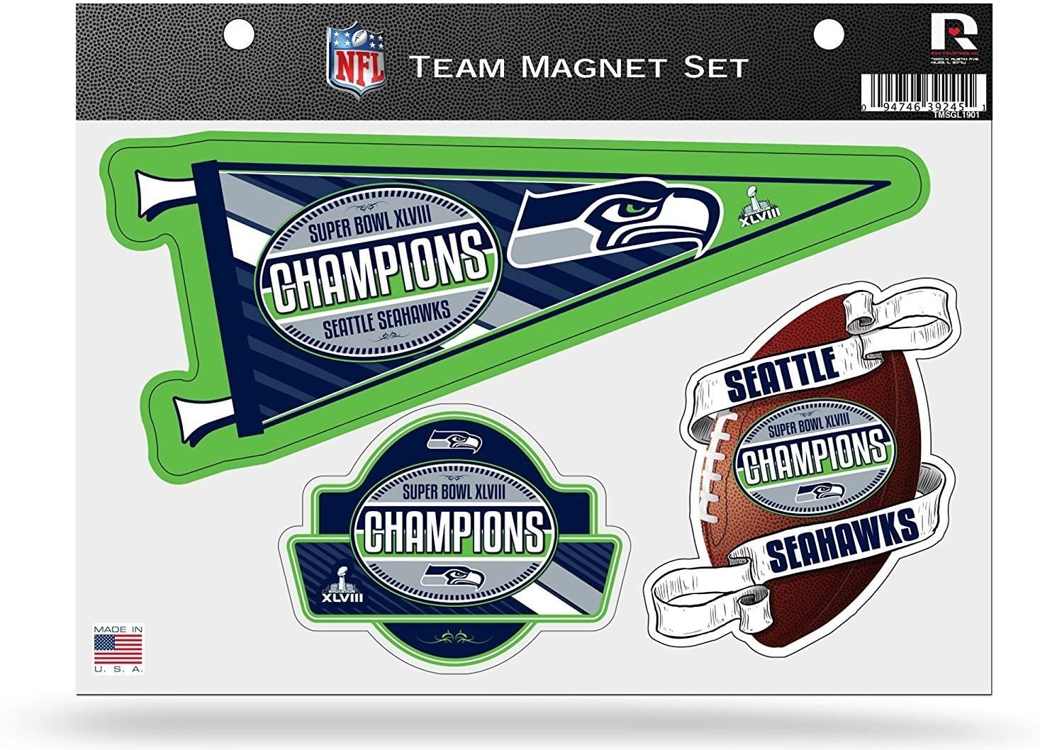Seattle Seahawks 2014 Champions Multi Die Cut Magnet Sheet Auto Home Football