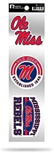 Mississippi Ole Miss Rebels 3 Piece Retro Spirit Decals Premium Throwback Stickers