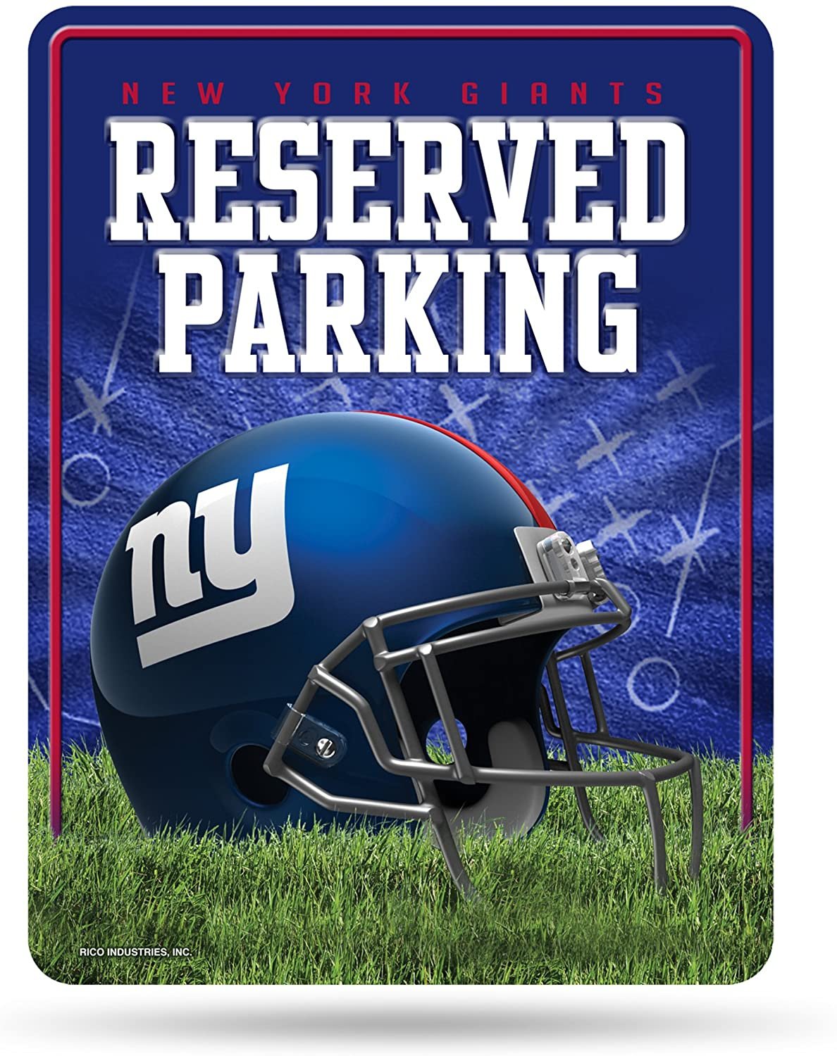 New York Giants 8-Inch by 11-Inch Metal Parking Sign Décor