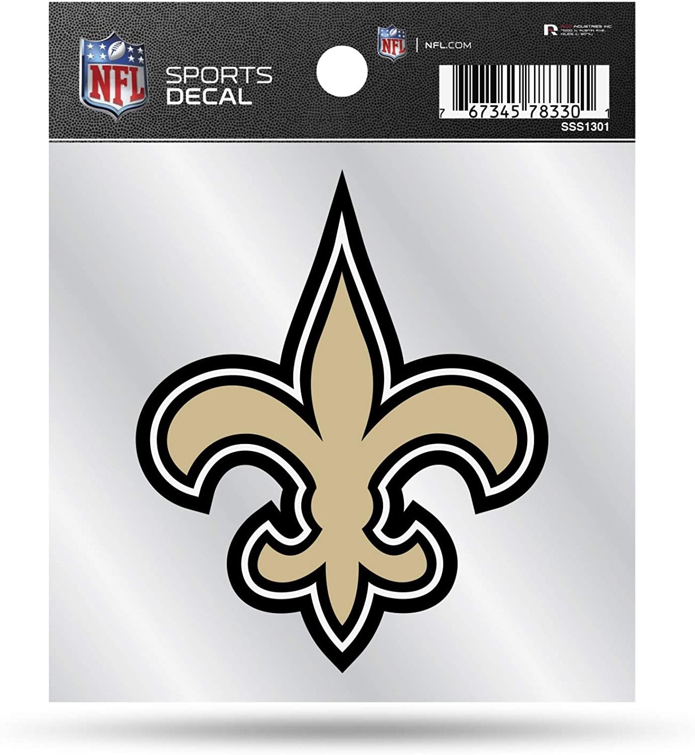 New Orleans Saints Sticker Decal 4x4 Inch Clear Backing Auto Home