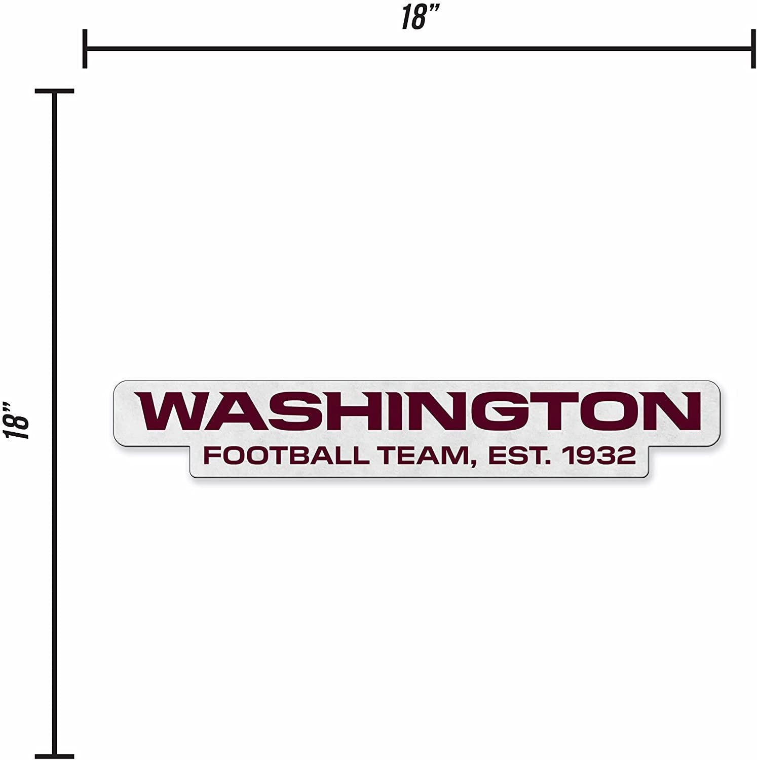 Washington Commanders Football Team Soft Felt Pennant, Logo Design, Shape Cut, 18 Inch, Easy To Hang