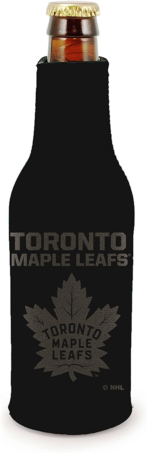 Toronto Maple Leafs 2-Pack Zipper Bottle Tonal Black Beverage Insulator Neoprene Holder Cooler Coolie Hockey