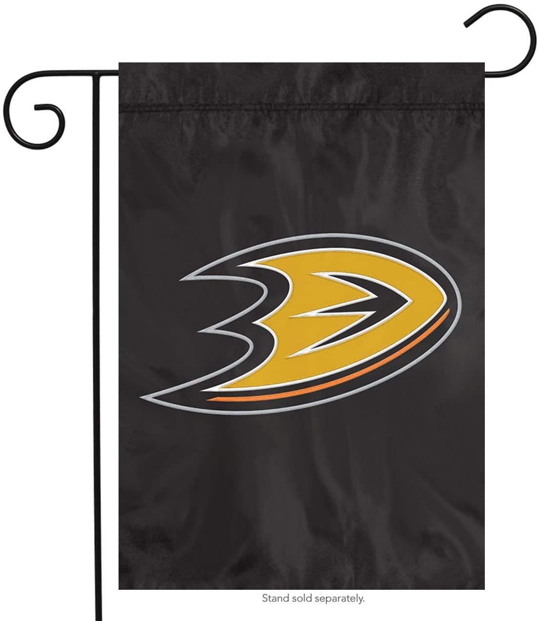 Anaheim Ducks Garden Flag Banner, Embroidered Applique, Indoor/Outdoor, Team Color, 10x15 Inch