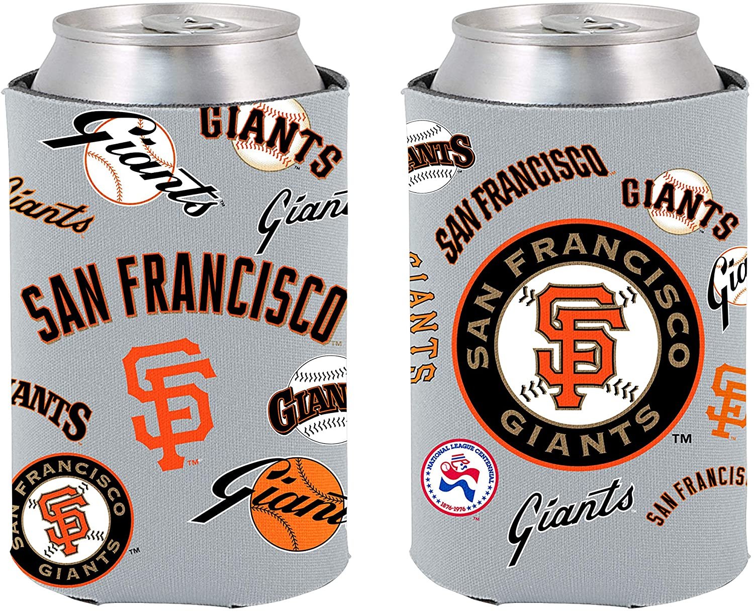 San Francisco Giants 2-Pack Can Flashback Design Beverage Insulator Neoprene Holder Cooler Coolie Baseball