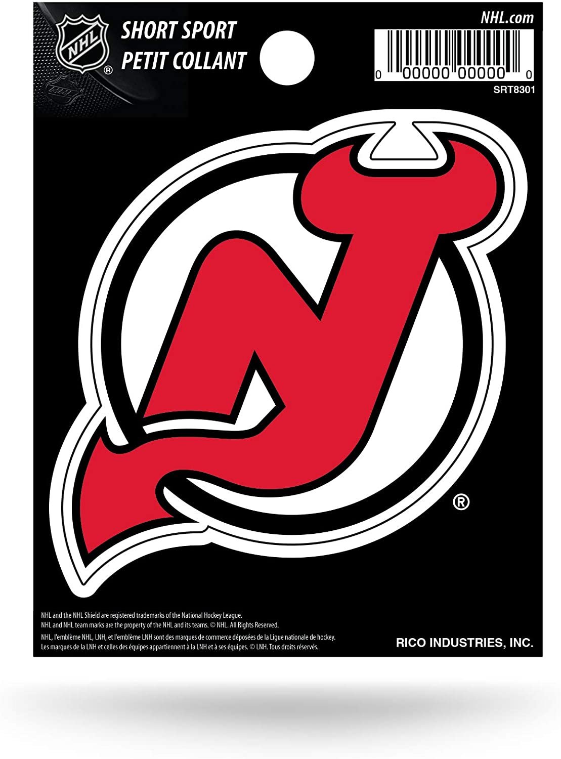 New Jersey Devils 3 Inch Decal Sticker, Flat Vinyl, Die Cut, Full Adhesive Backing