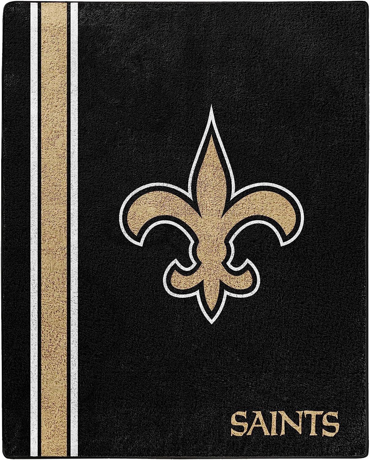 New Orleans Saints Throw Blanket, Polyester Super Soft Sherpa, 50X60 Inch, Jersey Design
