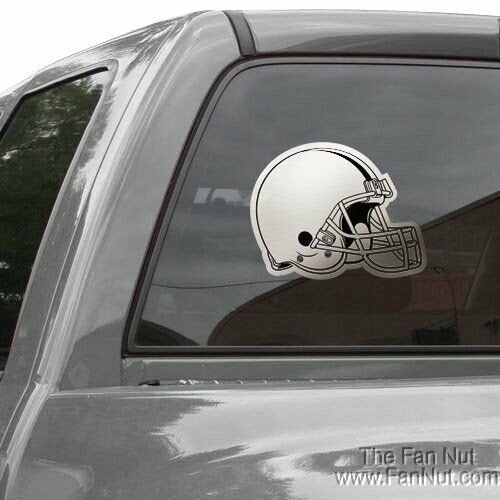 Cleveland Browns 12 Inch Decal Sticker, Metallic Chrome Shimmer Design