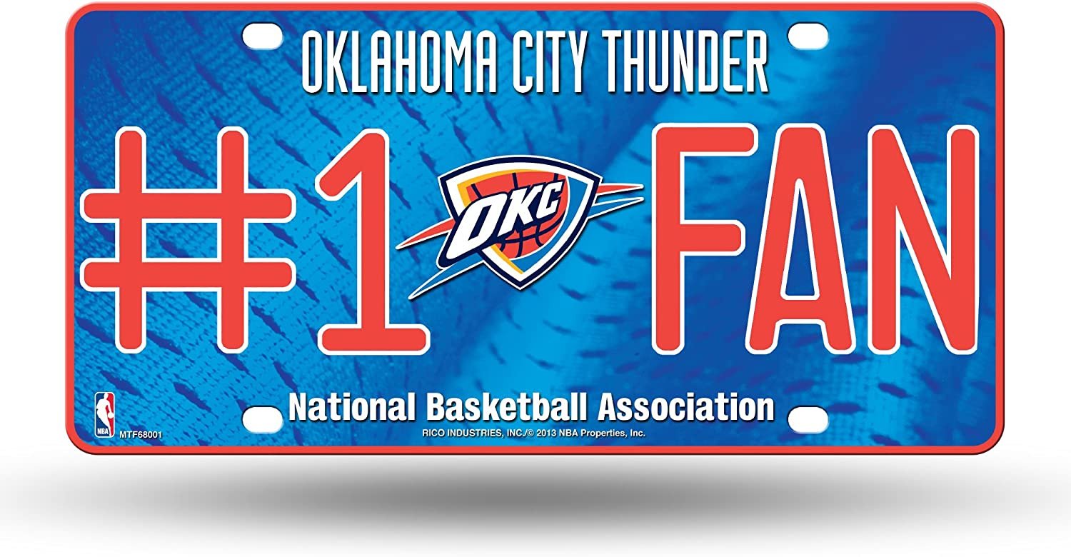 Oklahoma City Thunder #1 Fan Metal Auto Tag