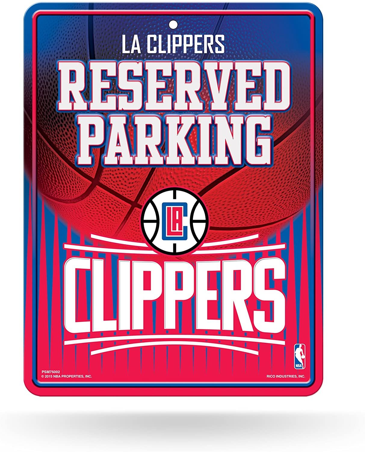 NBA Los Angeles Clippers 8-Inch by 11-Inch Metal Parking Sign Décor