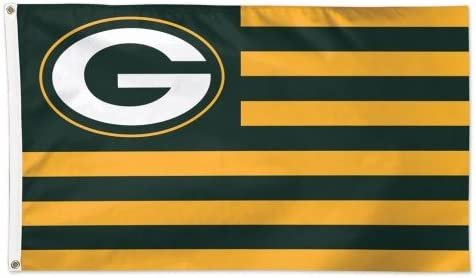 Green Bay Packers Premium 3x5 Feet Flag Banner Country Stripes Design Metal Grommets Outdoor Indoor