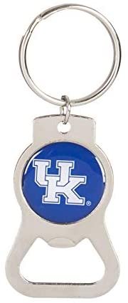 University of Kentucky Wildcats Premium Solid Metal Bottle Opener Keychain, Silver Key Ring, Team Logo