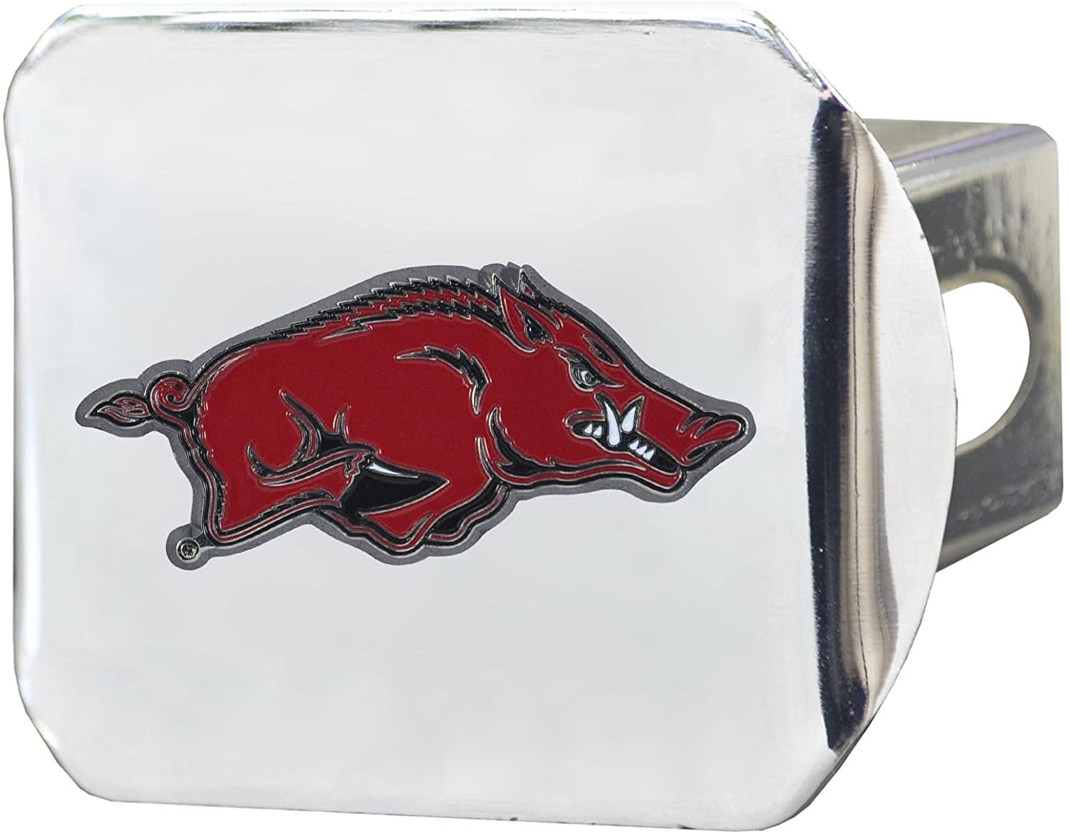 Arkansas Razorbacks Hitch Cover Solid Metal with Color Metal Emblem 2" Square Type III University of