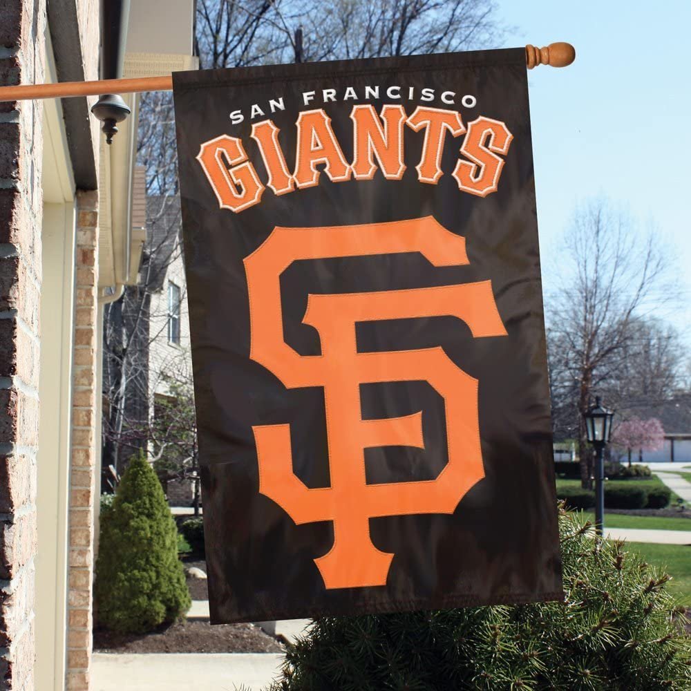 San Francisco Giants Double Sided Banner Flag Embroidered Applique 44x28 Inch