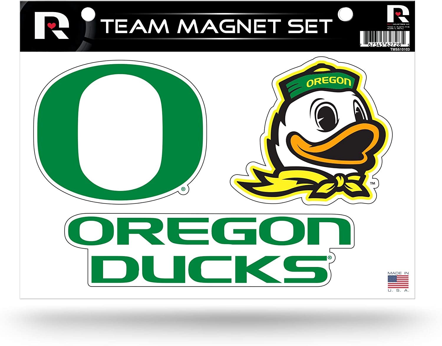 Oregon Ducks University of Multi Magnet Sheet Shape Cut 8x11 Inch