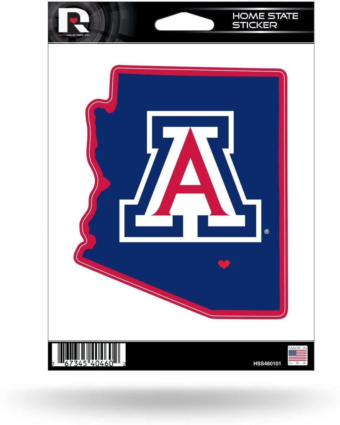 University of Arizona Wildcats 5 Inch Sticker Decal, Home State Design, Flat Vinyl, Full Adhesive Backing