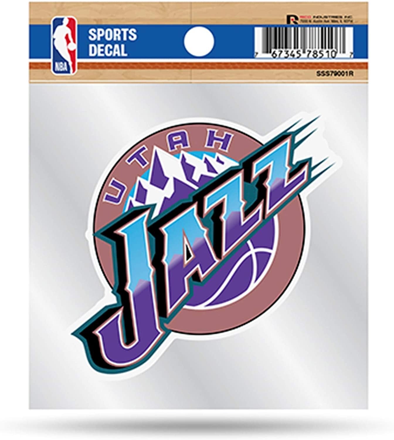 Utah Jazz Retro Logo Premium 4x4 Decal with Clear Backing Flat Vinyl Auto Home Sticker Basketball