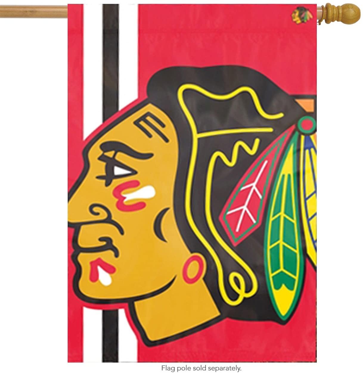 Chicago Blackhawks Premium Banner House Flag, Bold Logo Design, 24x36 Inch, Indoor Outdoor Use