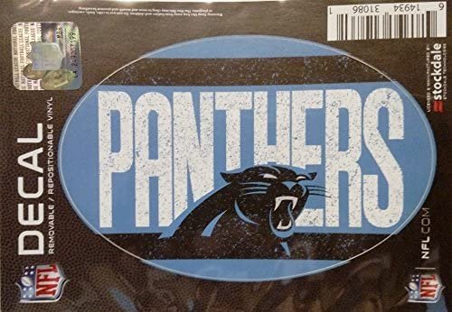 Carolina Panthers 5"x7" VINTAGE Repositionable Vinyl Decal Auto Home Football