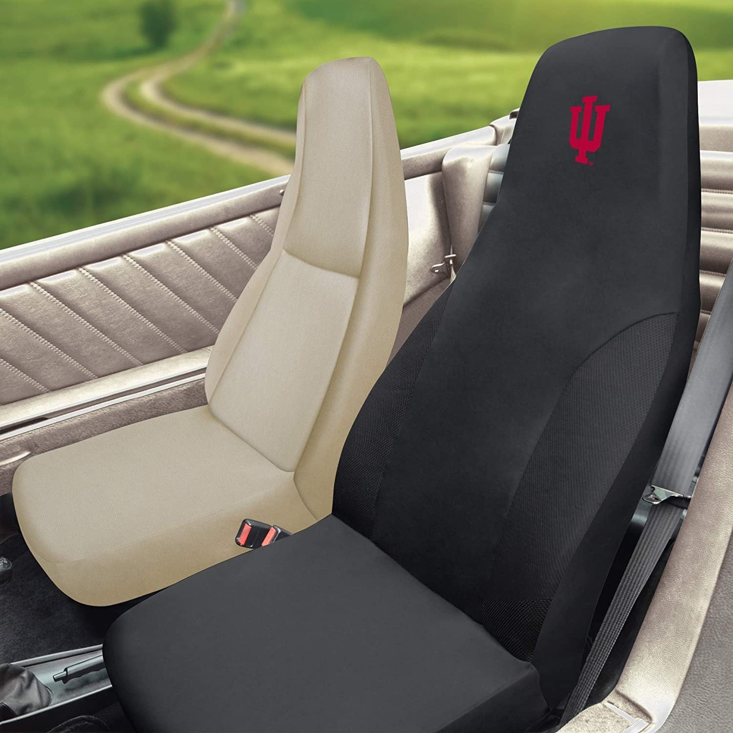 Indiana Hoosiers Bucket Auto Seat Cover 48x20 Inch Elastic