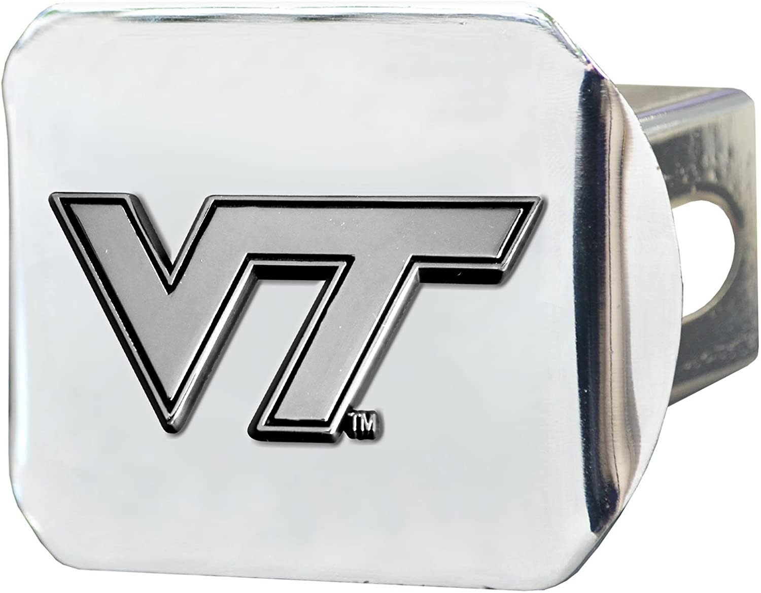 Virginia Tech Hokies Hitch Cover Solid Metal with Raised Chrome Metal Emblem 2" Square Type III University