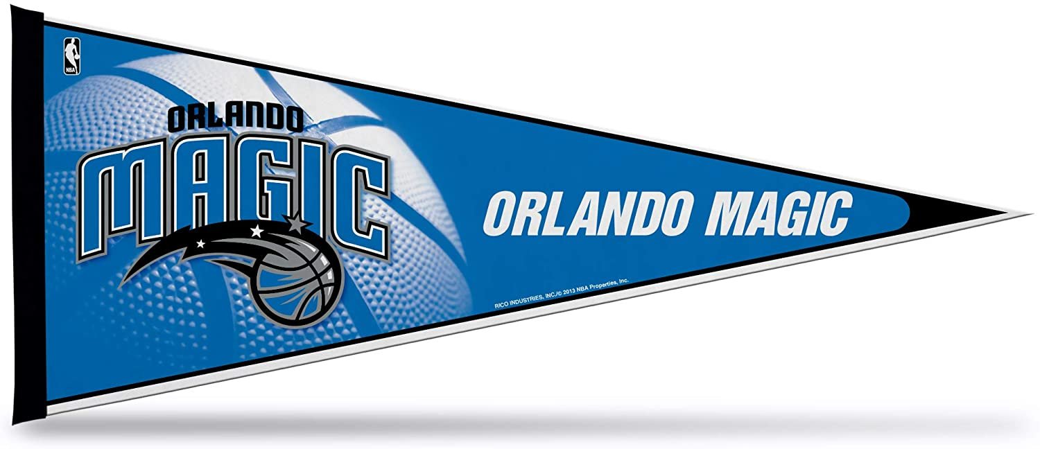 Orlando Magic Soft Felt Pennant, Primary Design, 12x30 Inch, Easy To Hang
