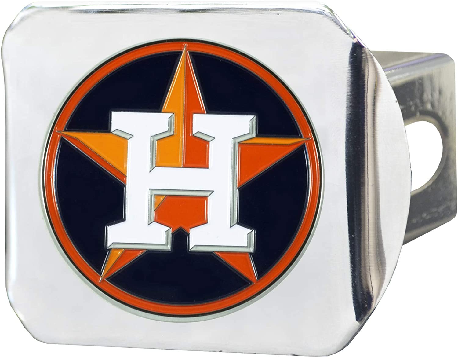 Houston Astros Hitch Cover Solid Metal with Raised Color Metal Emblem 2" Square Type III
