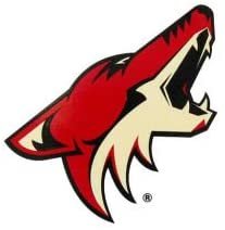 Arizona Coyotes Static Cling Decal Sticker, 3.5 Inch, Retro Logo, Clear Backing