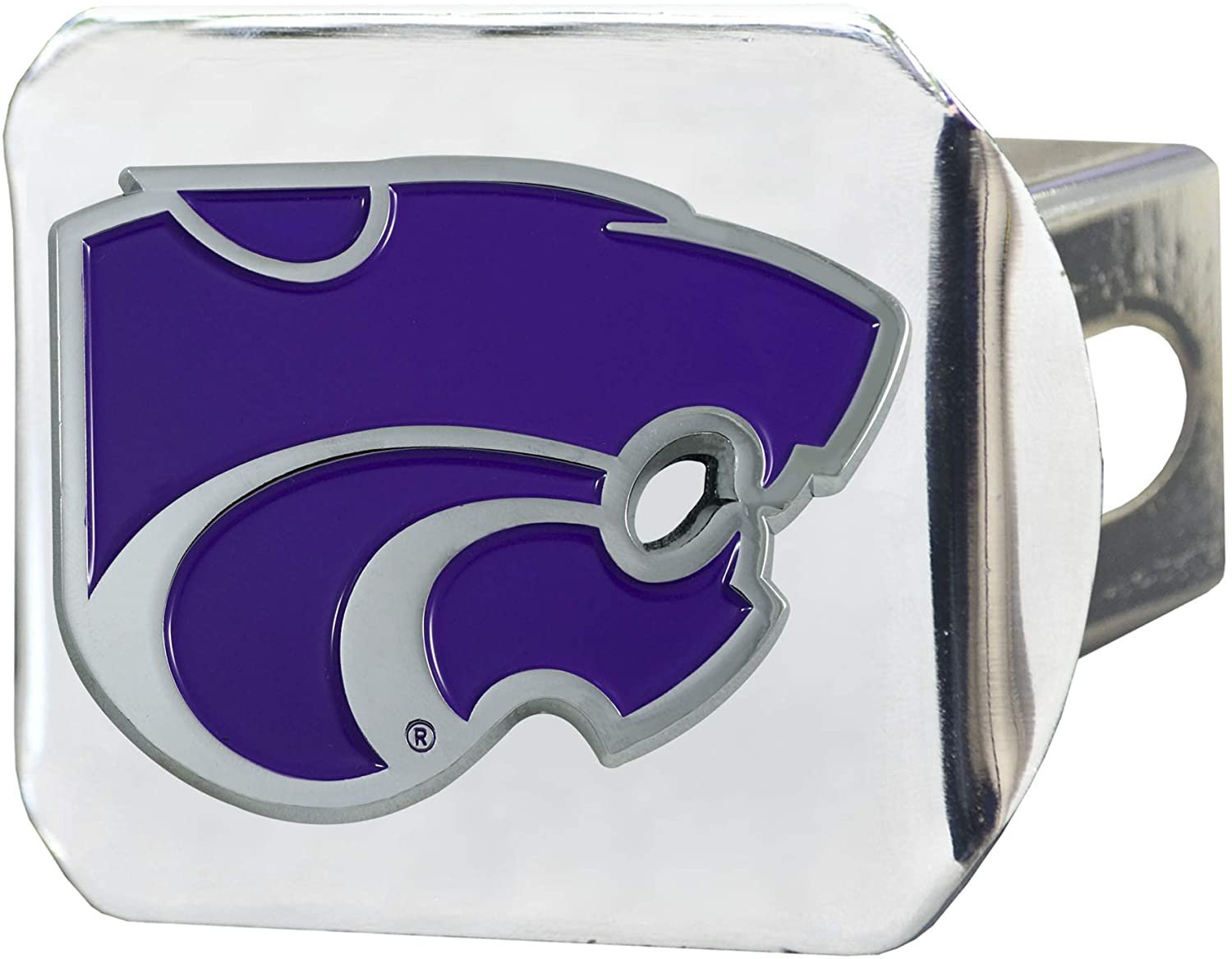 Kansas State Wildcats Hitch Cover Solid Metal with Raised Color Metal Emblem 2" Square Type III University