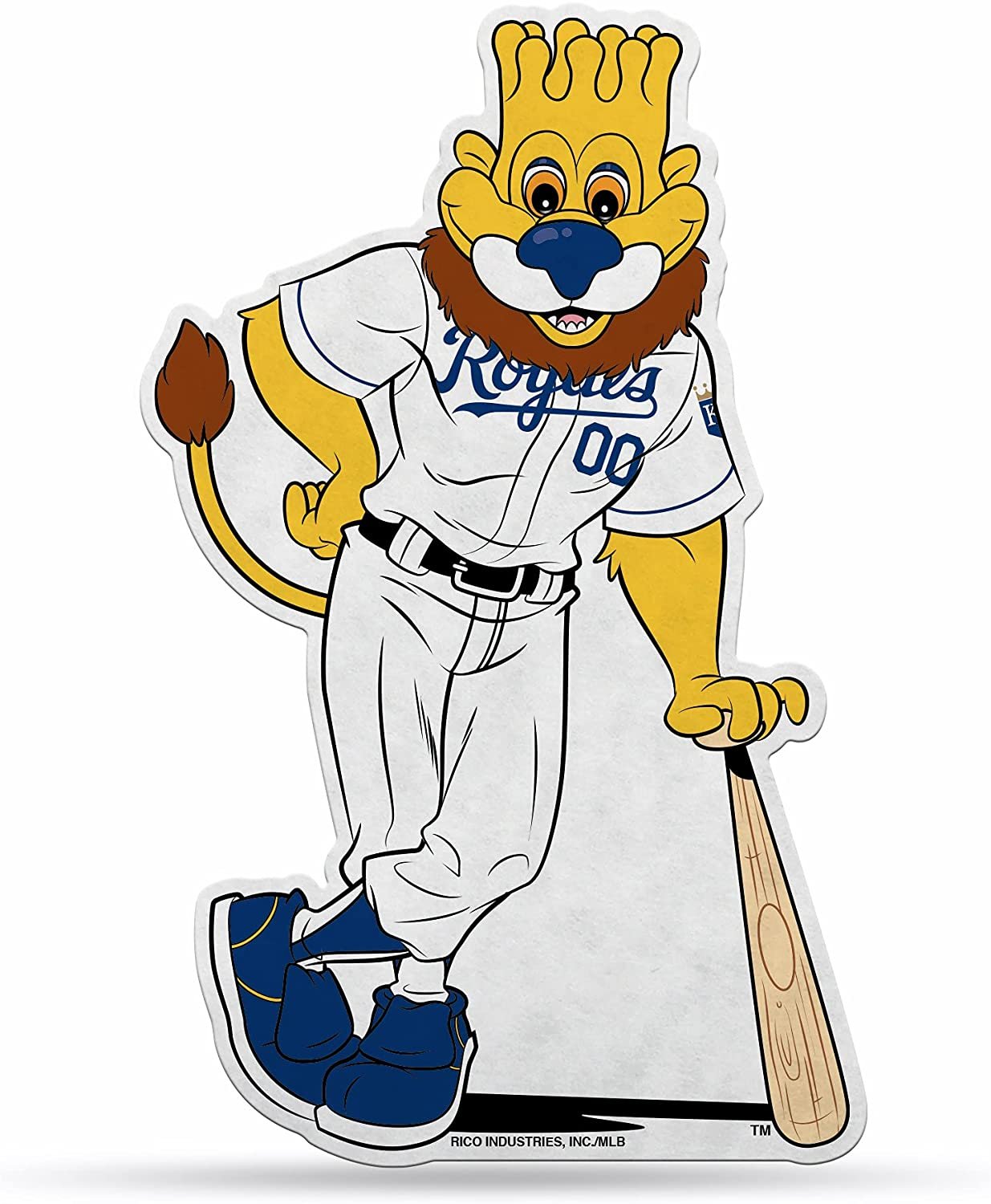 Kansas City Royals Pennant Felt Mascot Design Shape Cut 18 Inch