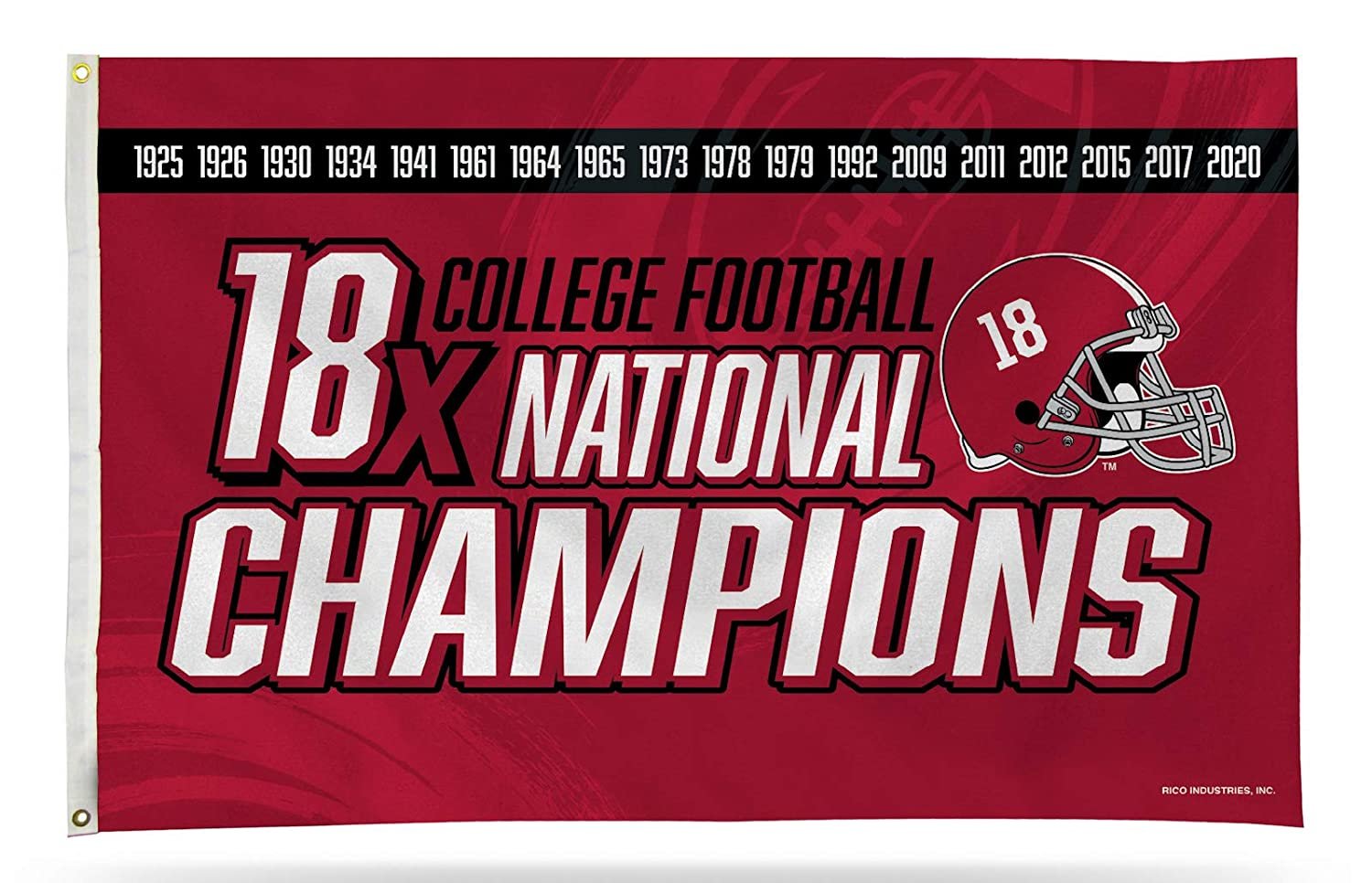 Alabama Crimson Tide Flag Banner 18X Time Champions 3x5 Premium with Metal Grommets Outdoor House University of