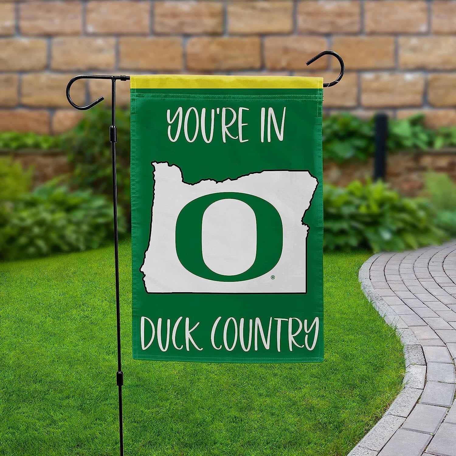 University of Oregon Ducks Double Sided Garden Flag Banner 12x18 Inch Country Design