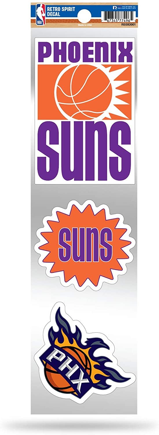 Rico Industries NBA Phoenix Suns 3-Piece Retro Spirit Decals
