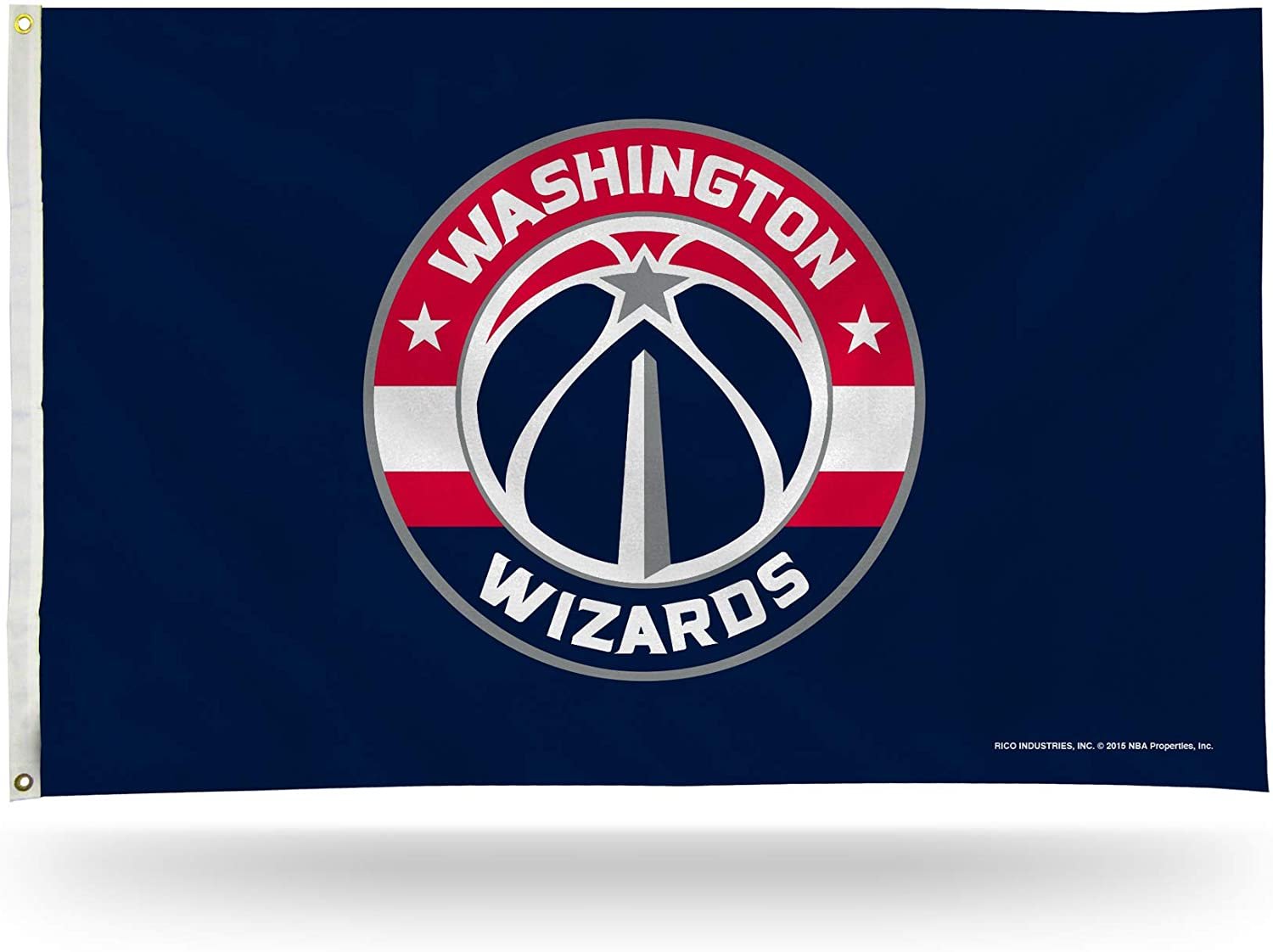 Washington Wizards Premium 3x5 Feet Flag Banner, Logo Design, Metal Grommets, Outdoor Use, Single Sided