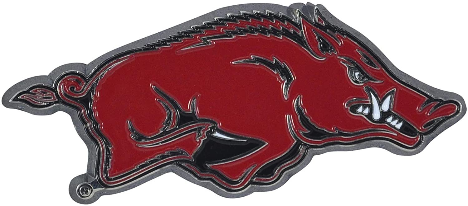 University of Arkansas Razorbacks Premium Solid Metal Color Chrome Auto Emblem Decal