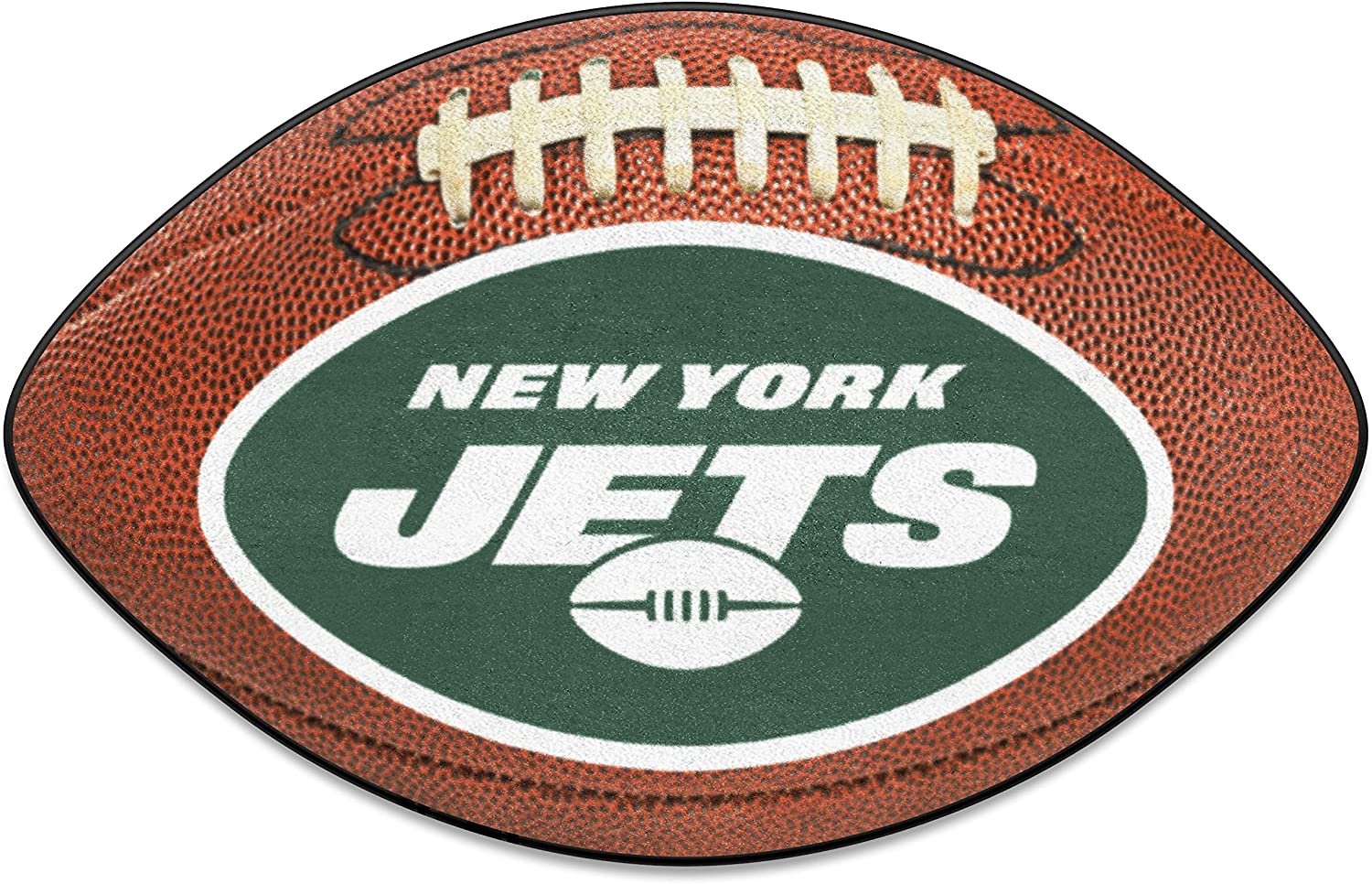 New York Jets Floor Mat Area Rug, 20x32 Inch, Non-Skid Backing, Football Design