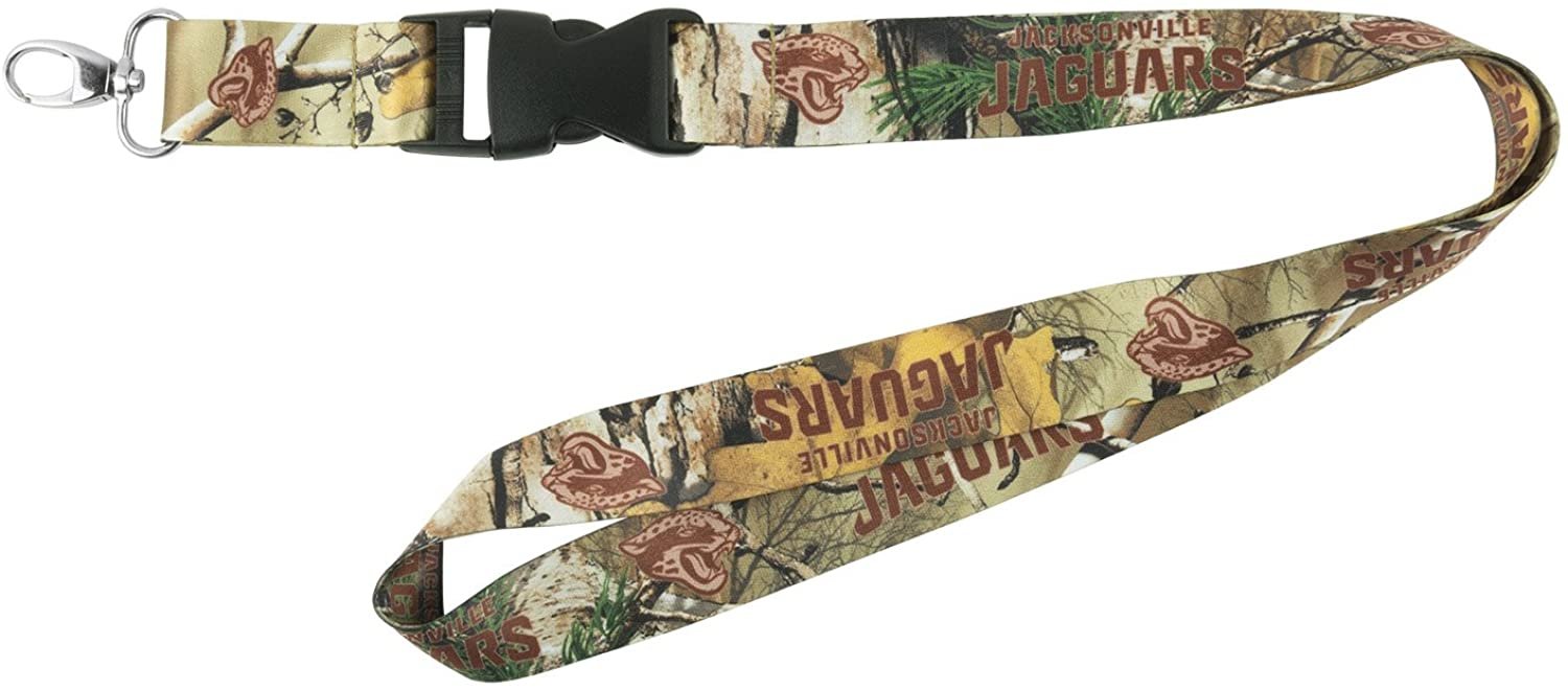 Jacksonville Jaguars Realtree Xtra Camo Lanyard Keychain Double Sided Breakaway Safety Design Adult 18 Inch