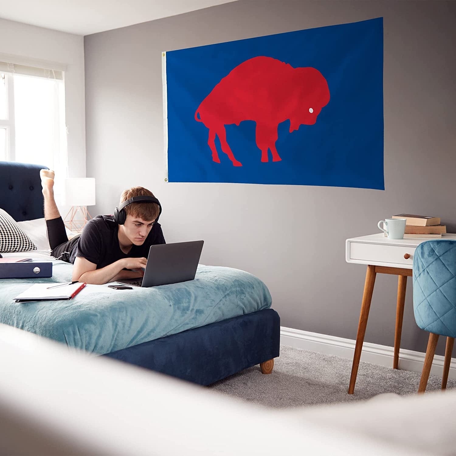 Buffalo Bills Premium 3x5 Feet Flag Banner Retro Logo Design Outdoor ot Indoor Home Décor
