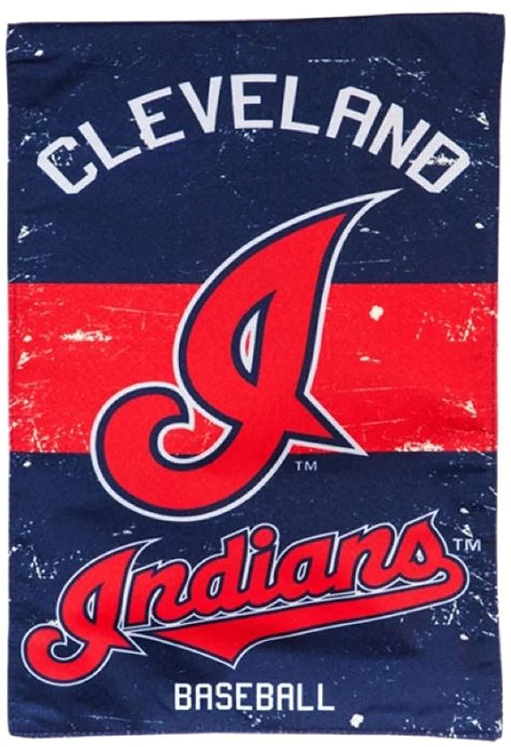 Cleveland Indians Premium Double Sided House Flag Banner, Guardians Retro Logo, 28x44 Inch, Display Pole Sold Separately