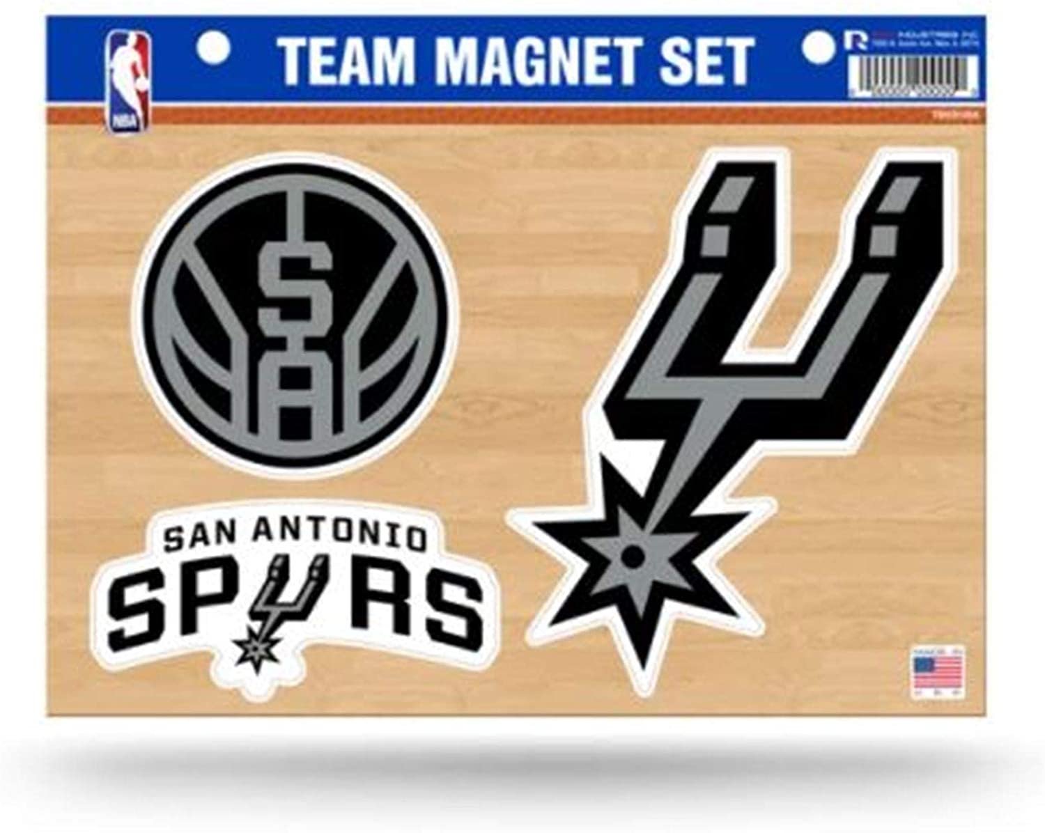 San Antonio Spurs Multi Magnet Set, 8.5x11 Inch Sheet, Die Cut, Auto Home