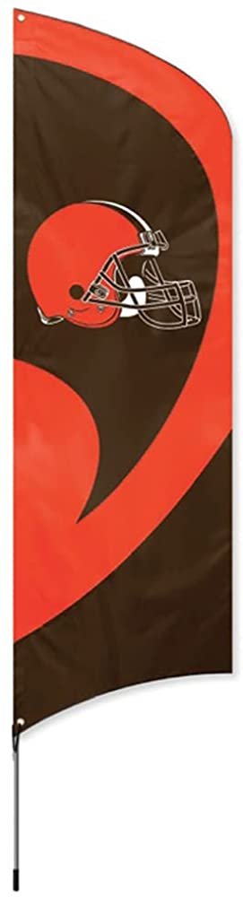 Cleveland Browns Tall Team Flag Tailgating Flag Kit 8.5 x 2.5 feet with Pole