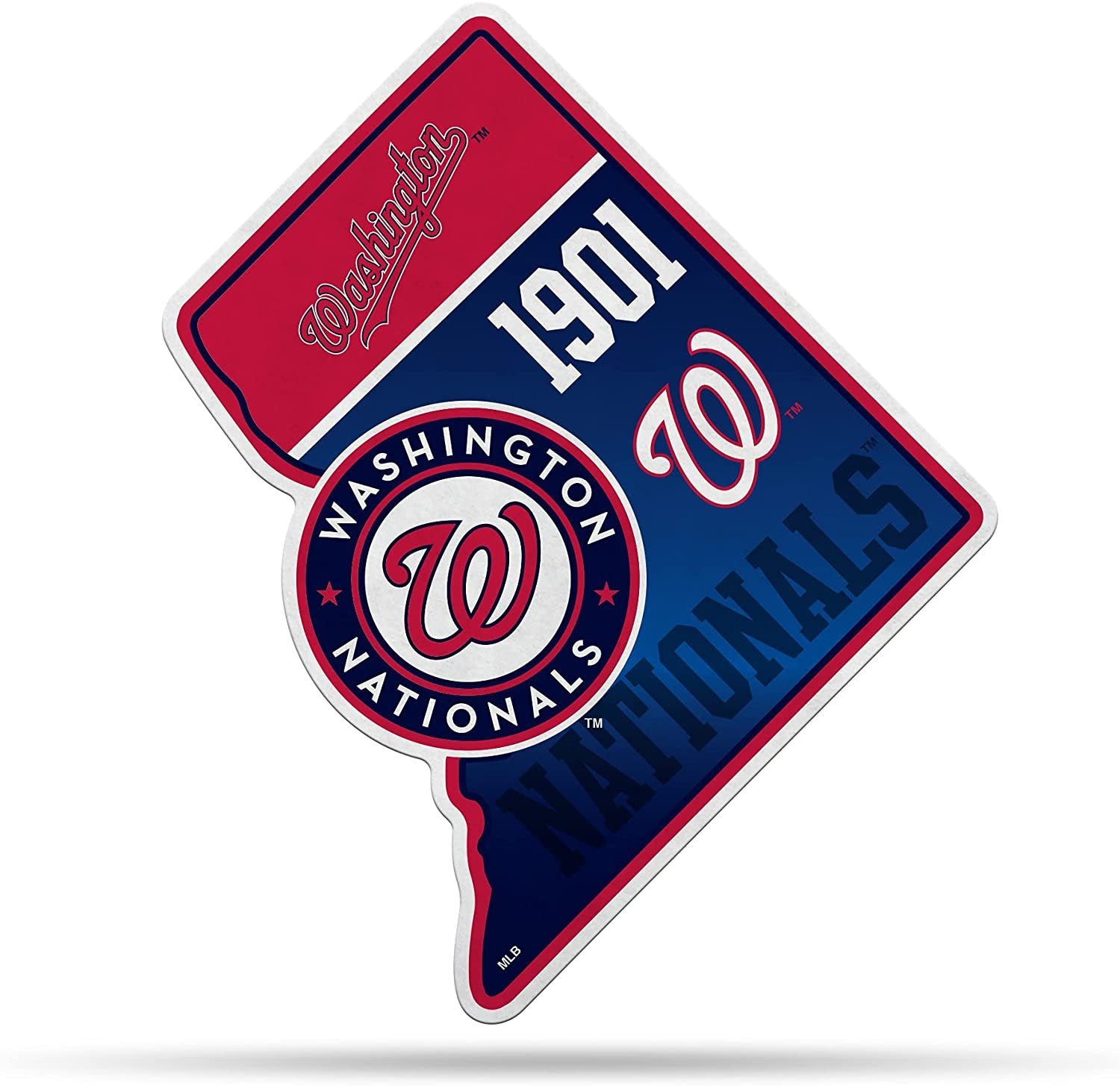 Washington Nationals Pennant Shape Cut Home State Design