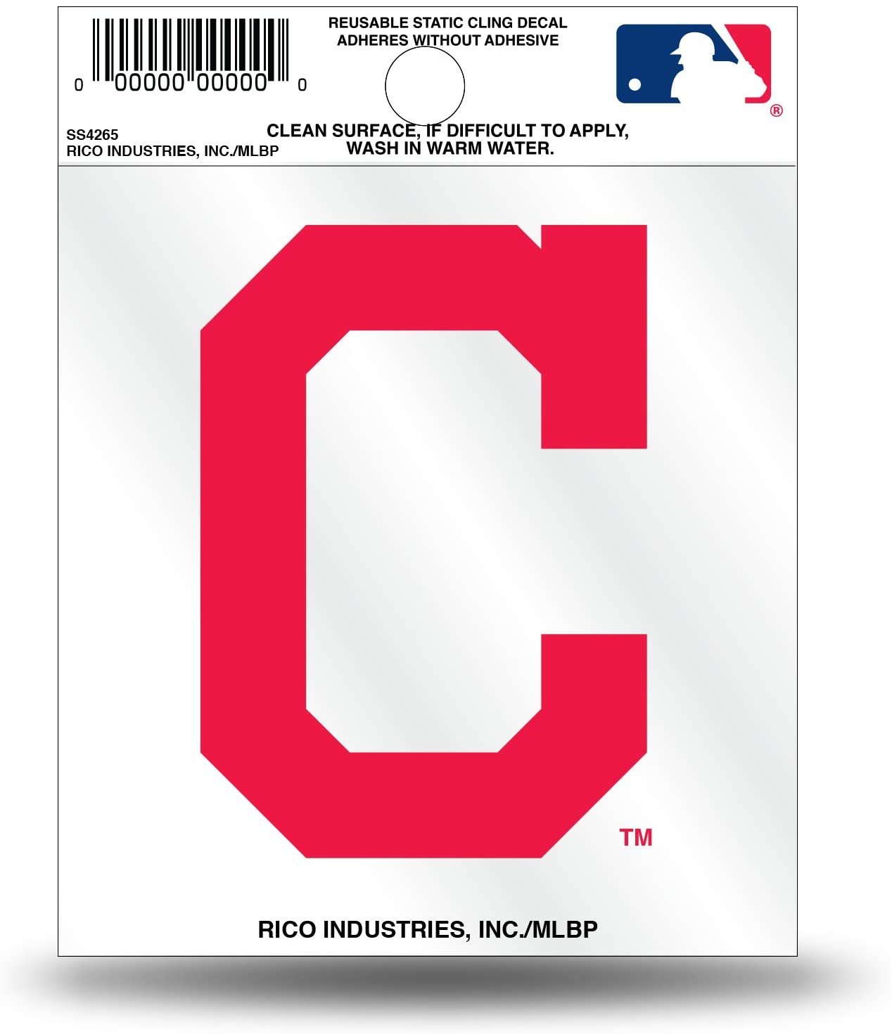 Cleveland Indians 3 Inch Flat Static Cling Decal Secondary Design