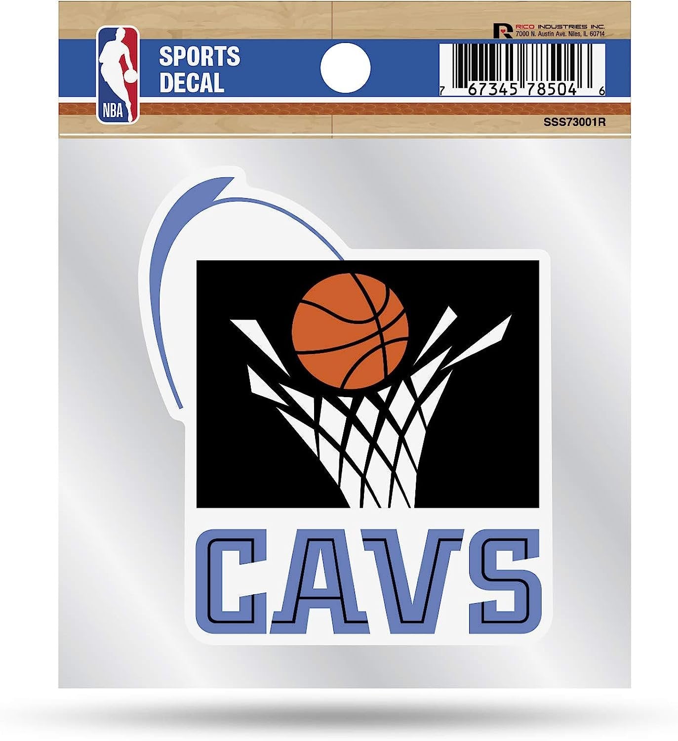 Cleveland Cavaliers 4x4 Inch Die Cut Decal Sticker, Retro Logo, Clear Backing