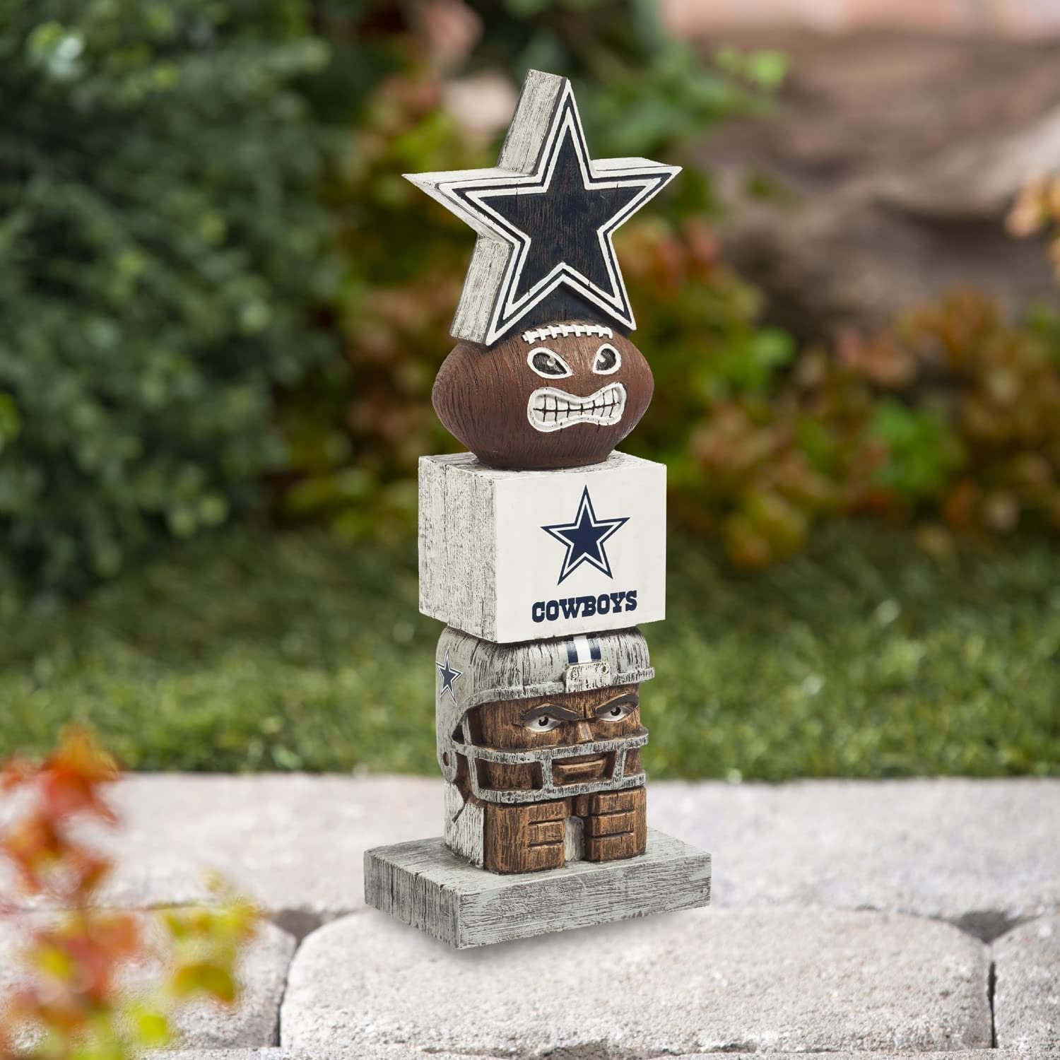 Dallas Cowboys 16 Inch Tiki Totem Garden Statue Resin Outdoor Decoration