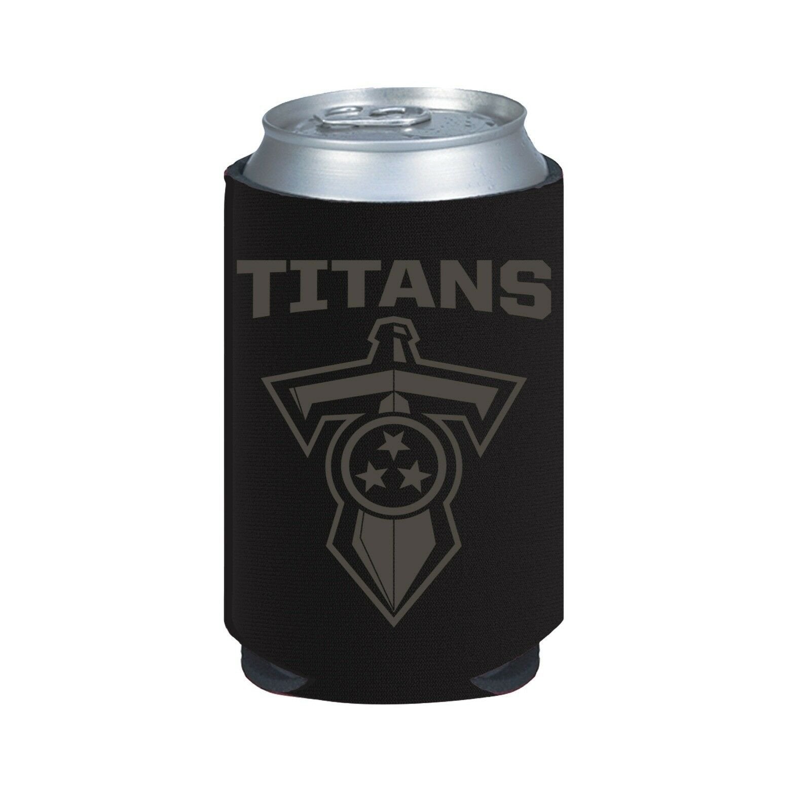Tennessee Titans 2-Pack BLACK TONAL CAN Koozie Neoprene Holder Cooler Football