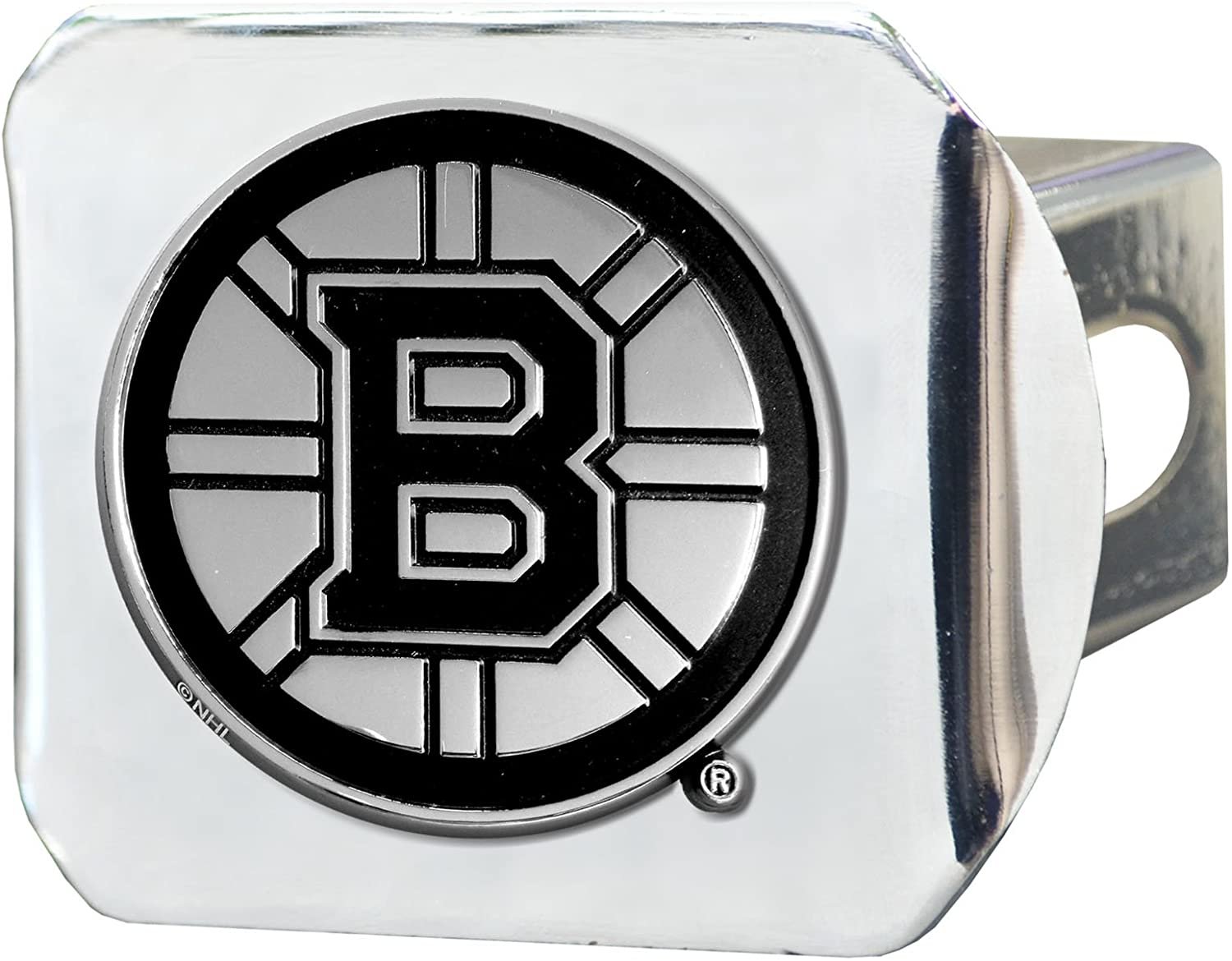 Boston Bruins Hitch Cover Solid Metal with Raised Chrome Metal Emblem 2" Square Type III