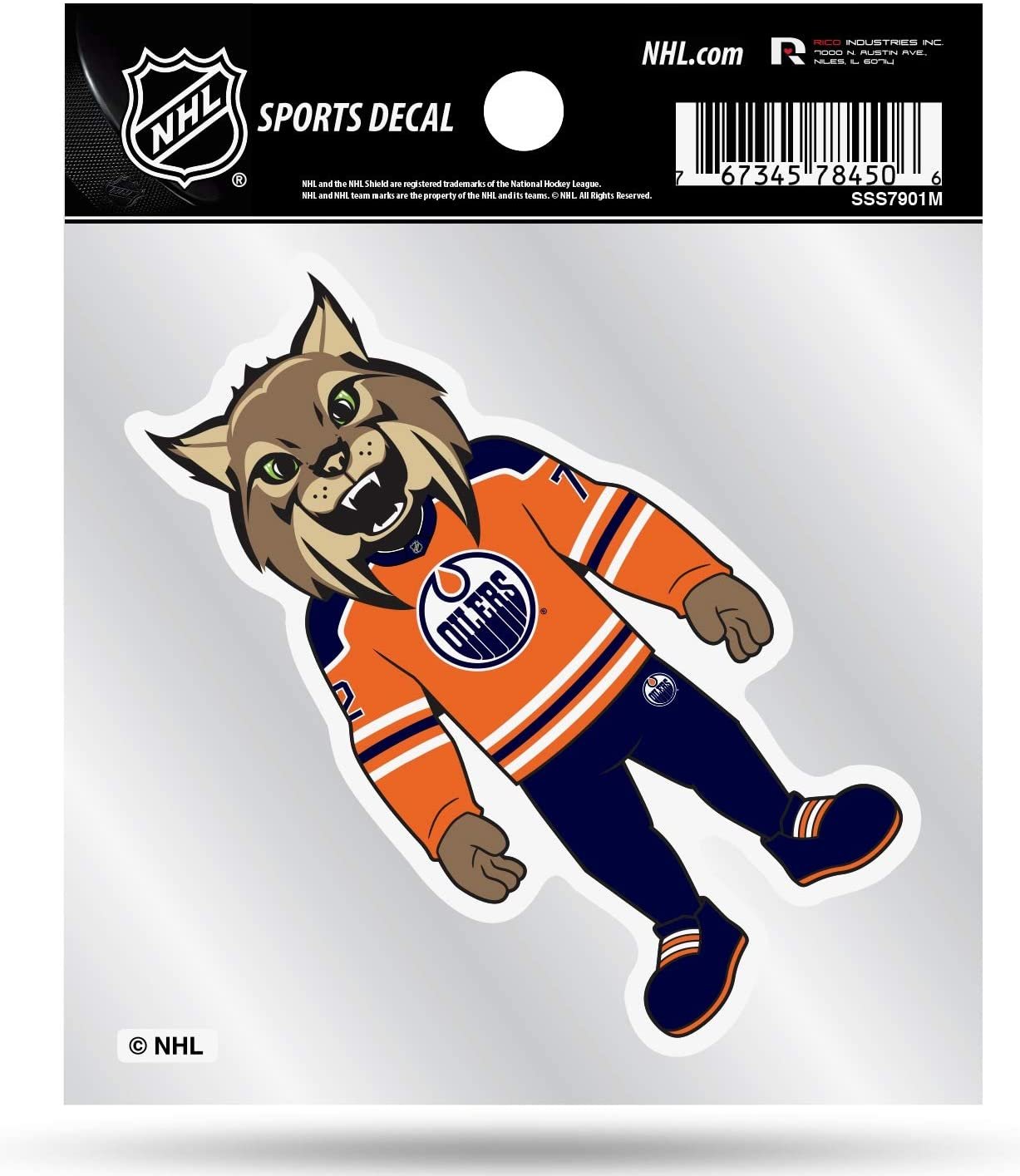 Edmonton Oilers 4x4 Decal Sticker Mascot Logo Premium with Clear Backing Flat Vinyl Auto Home Hockey