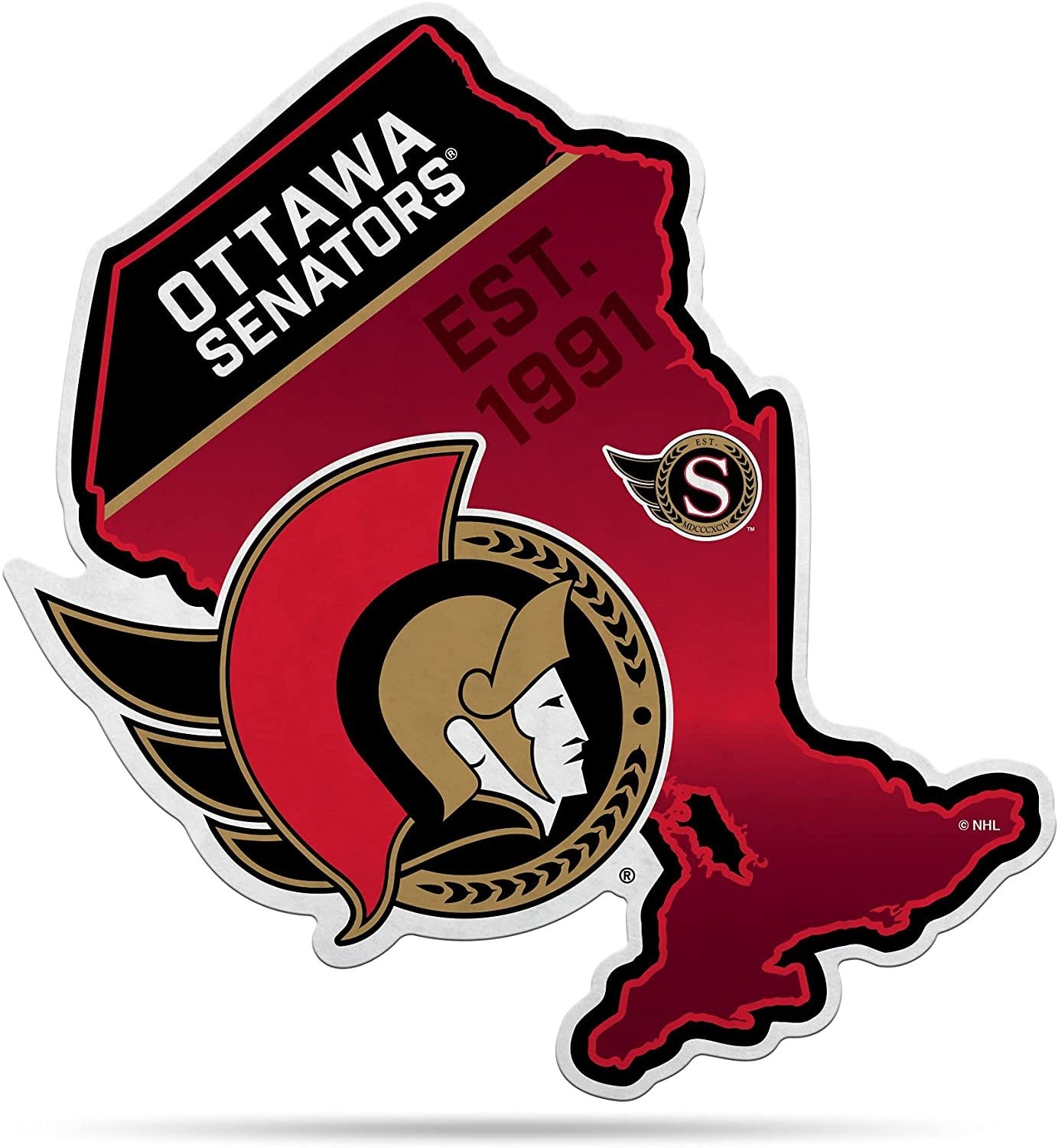 Ottawa Senators 18" State Design Pennant Soft Felt